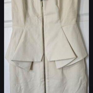 Women TED BAKER LONDON Peplum Structured Zip Dress US Size 2, WAS $325